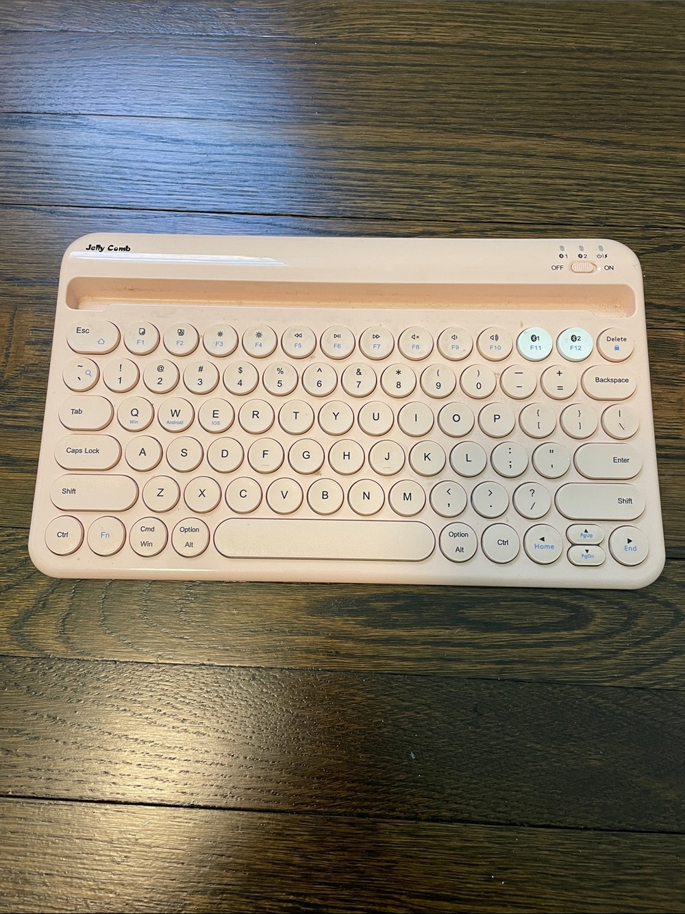 Jelly Comb Wireless Bluetooth Keyboard - Pale Pink